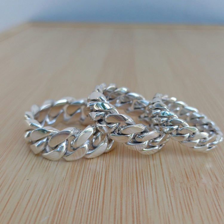 Mexican Cuban Link Rings