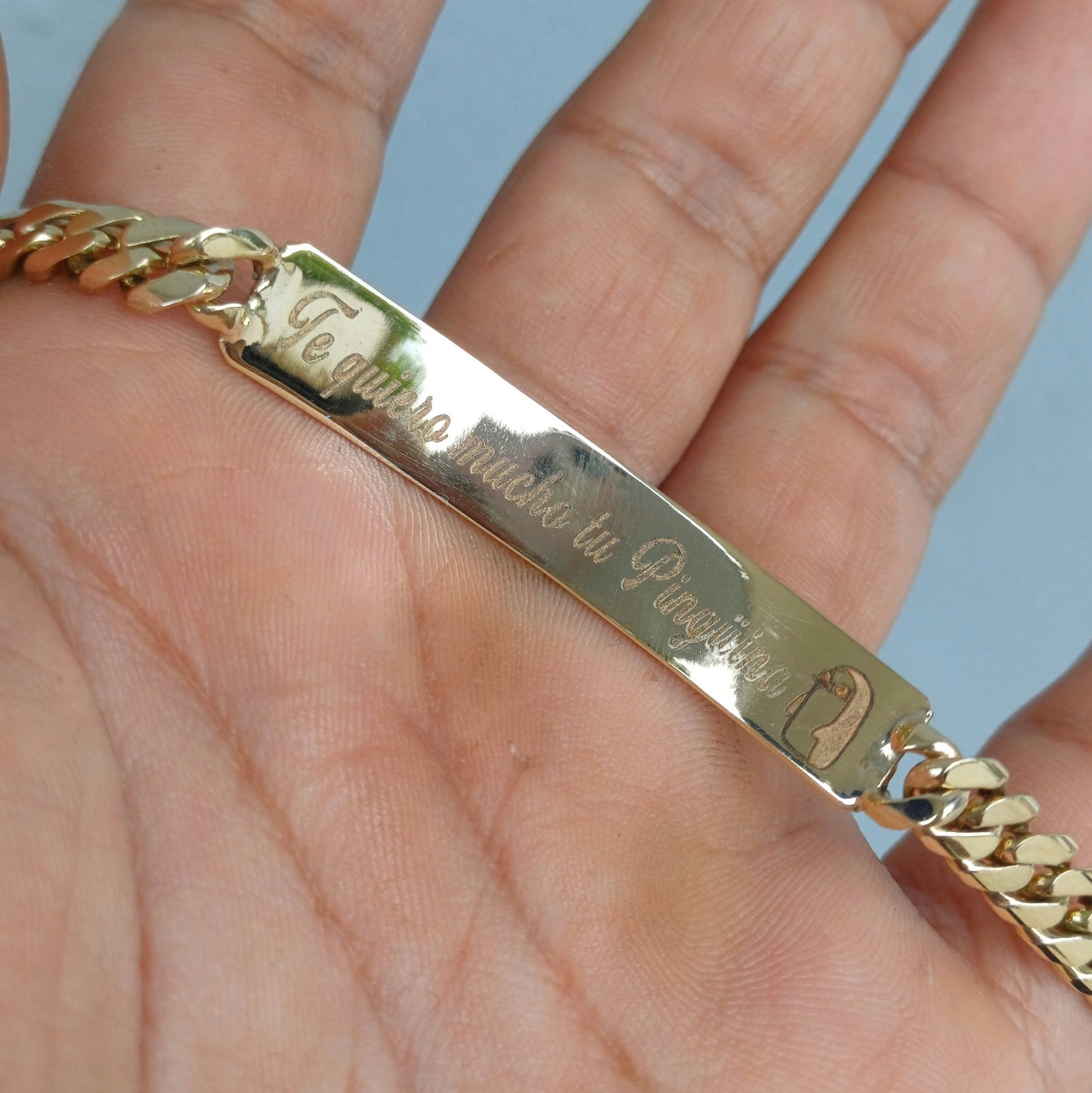 6MM Mexican Cuban Link I.D. Bracelet 10K