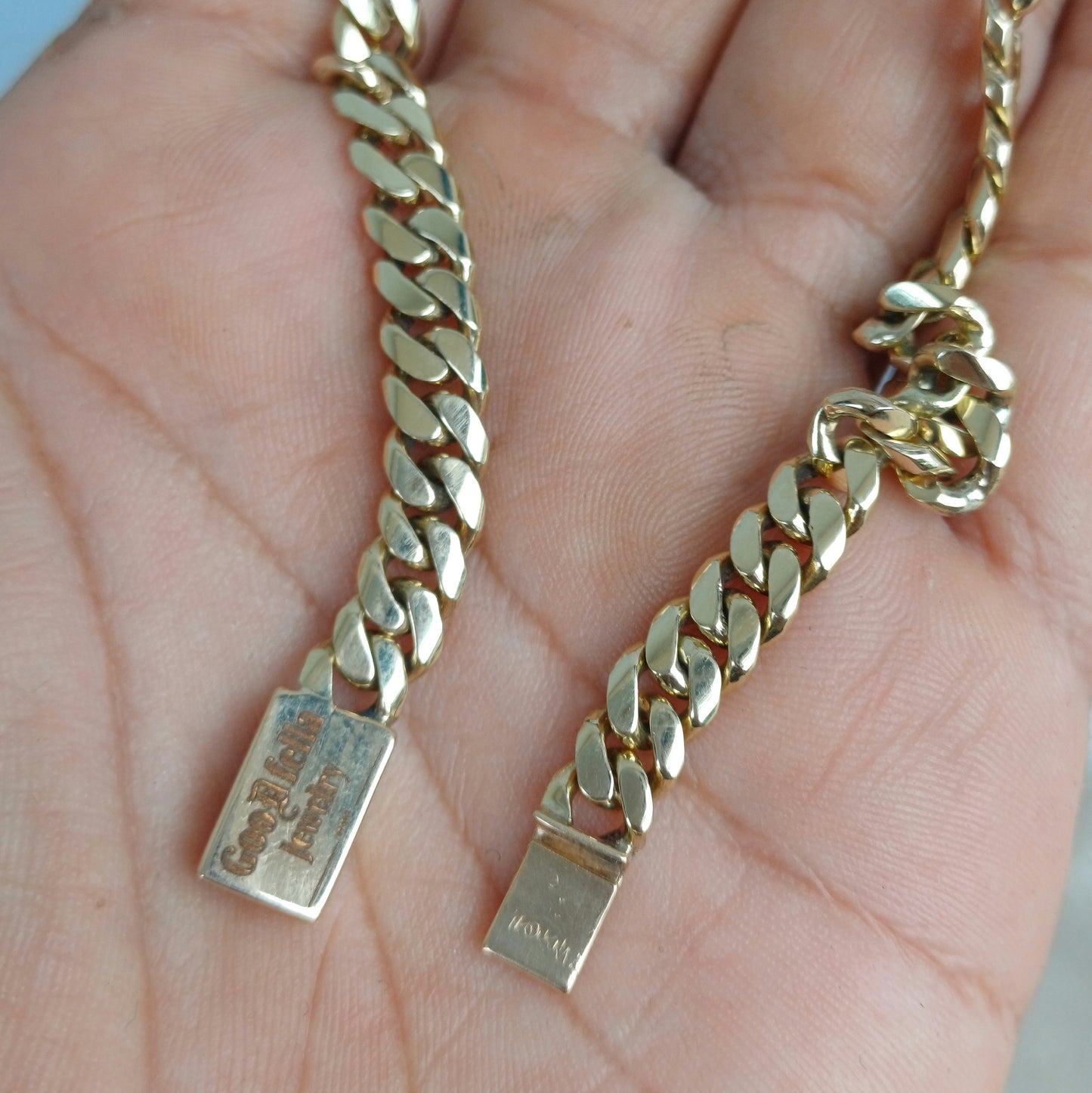 6MM Mexican Cuban Link I.D. Bracelet 10K
