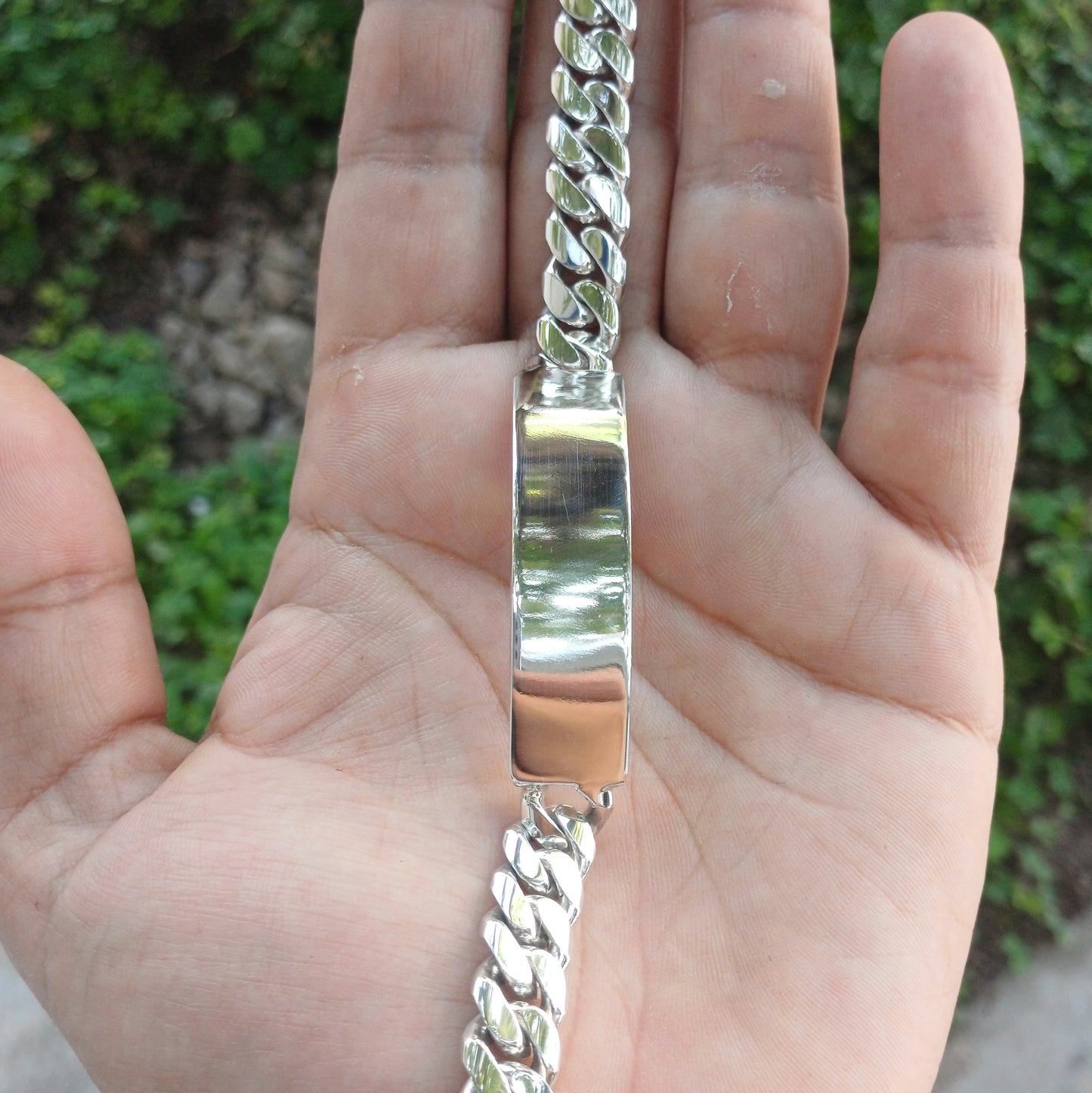 10mm Mexican Cuban Link Bracelet I.D.