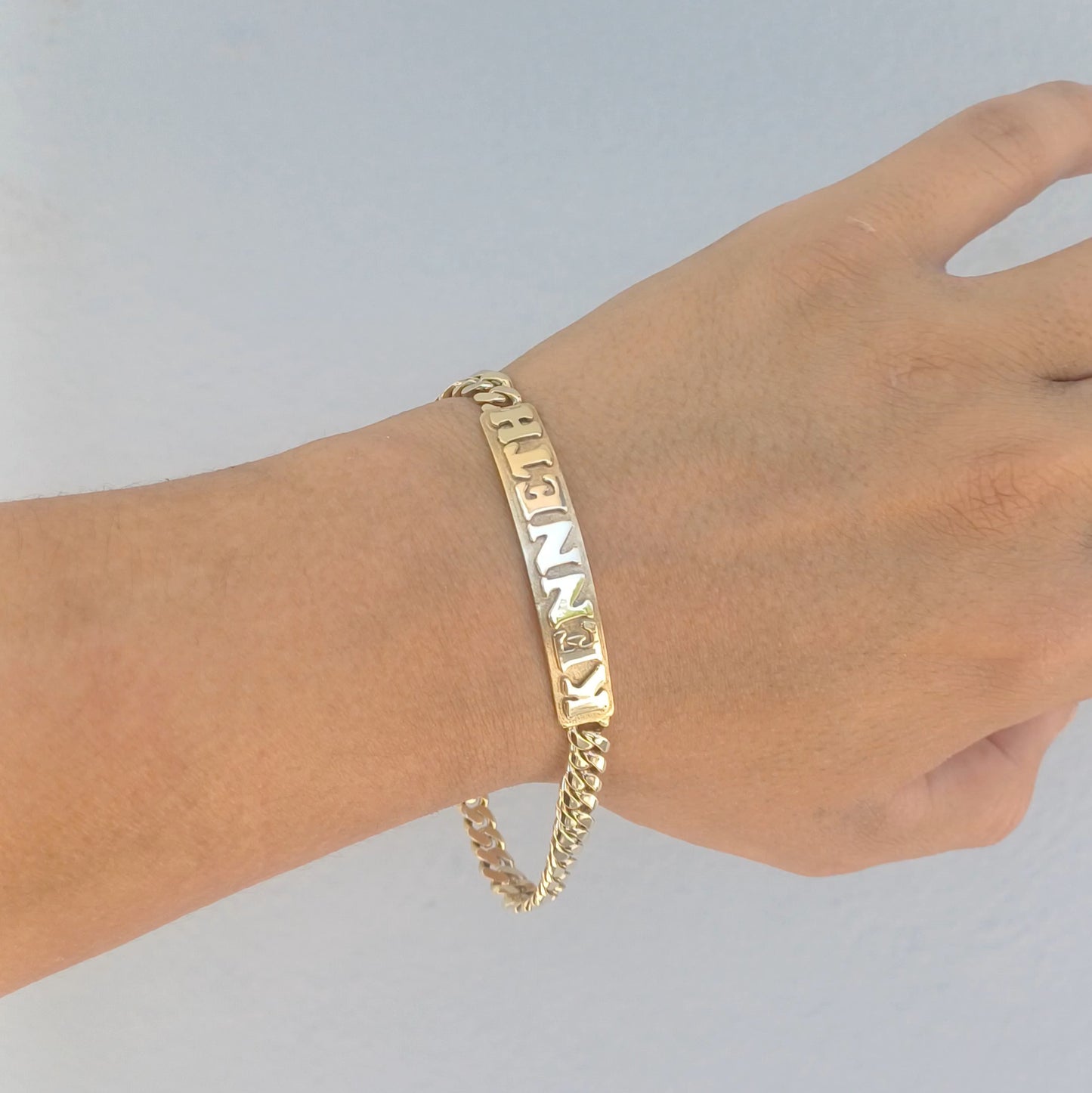6MM Mexican Cuban Link I.D. Bracelet 10K